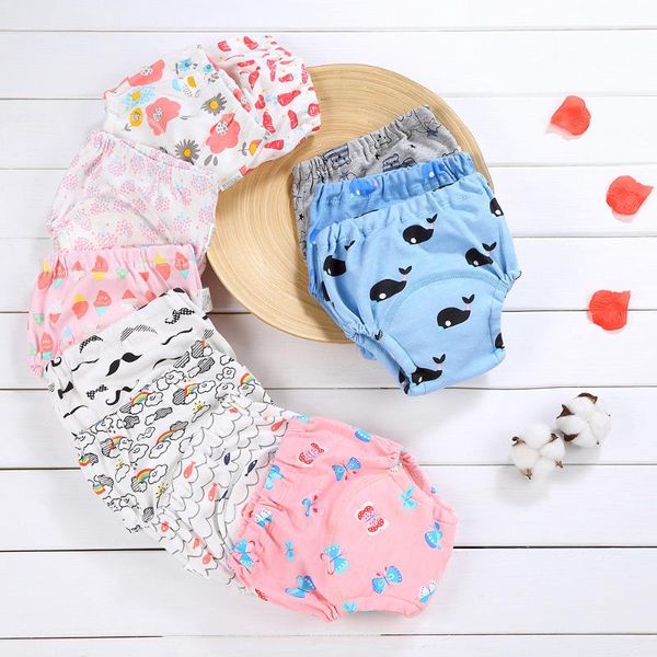 

cloth diapers baby for borns, reusable cotton 4-layer diapers, children's waterproof training underwear, learning pants