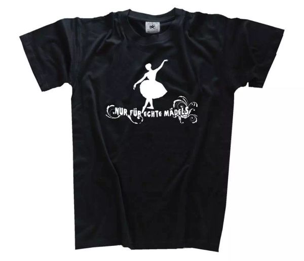 

only for real girls ballet t-shirt s-xxxl, White;black