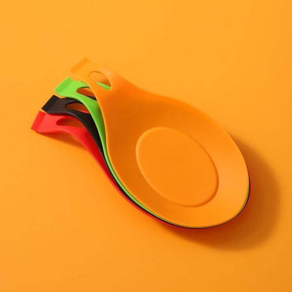 

mats & pads large silicone spoon rest non-slip slope design counter spatula tableware holder soft safe easy to clean material