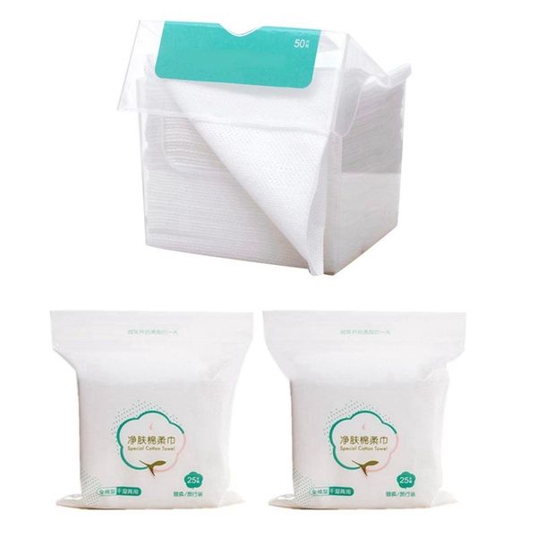 

towel 1 box of 50 pcs thicken disposable for washing face cotton pads cosmetic add replaceable soft