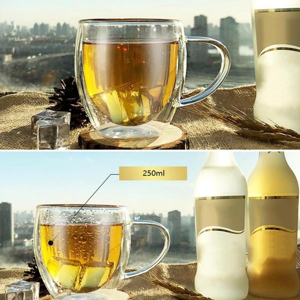 

250/350/450ml glass cup multi-functional heat resistant high borosilicate practical drinking for home wine glasses