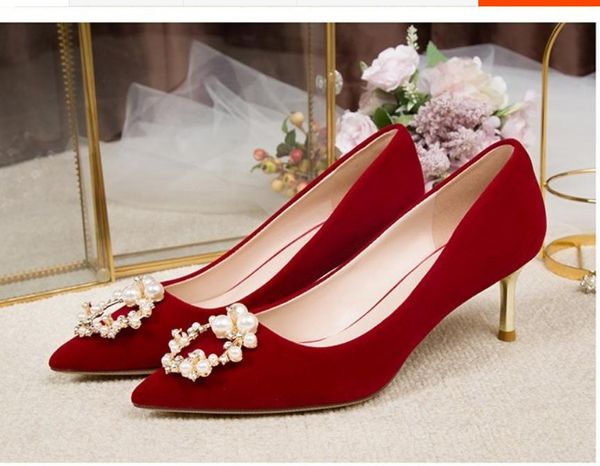 

2021 spring and autumn shoes with new style high heel fine heel pointed end women's shoes@526, Black