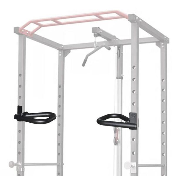 

accessories 2 dip bars pull up grip handles steel bar attachments fitness equipment for power cage with rubber padding