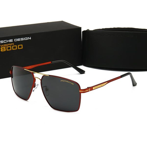 

wholesale big brand high-end high-quality sunglasses 2021 new fashion men's and women's popular glasses porsche 8841, White;black
