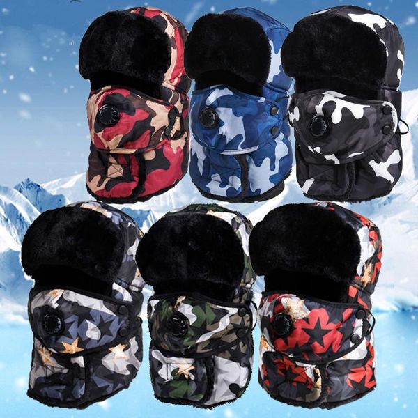 

lei feng hat men and women winter biking windproof earmuffs warm thick plus velvet cotton hats cold waterproof cap cycling caps & masks, Black
