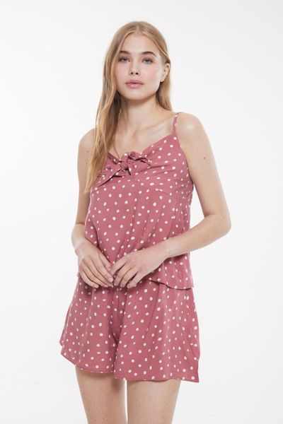 

men's sleepwear trendyol polka dot woven pajamas set thmss21pt0857, Black;brown