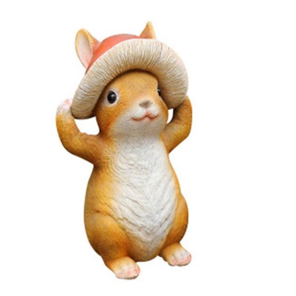 

cute easter ornaments garden animal statues micro landscape figurine resin craft decorations decorative objects & figurines