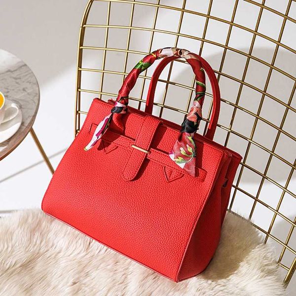

red bridal female net red style large capacity hand wedding bag purse