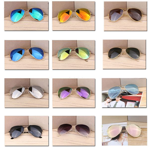 

luxury designer sunglasses 10pcs polit fashion mirror brands uv400 outdoor driving men women vintage coating sun glasses, White;black