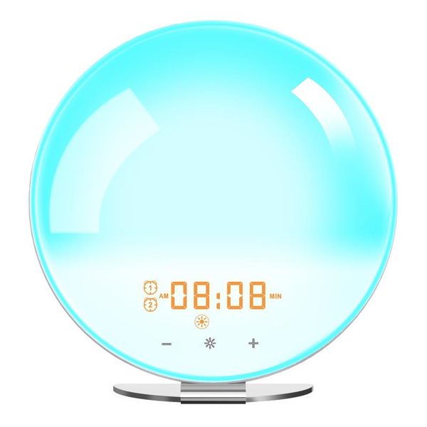 

other clocks & accessories light smart clock table lamp with fm radio alarm snooze function bedside digital sunlight simulation