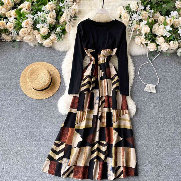 

dresses chic bonnet female yellow maxi elegant dress around the neck, Black;gray
