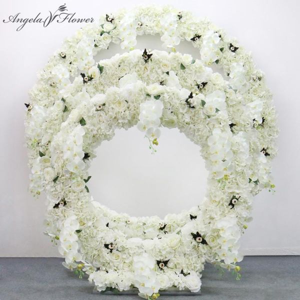 

decorative flowers & wreaths luxury artificial butterfly orchid flower row + iron arch stand set decor wedding backdrop birthday party event