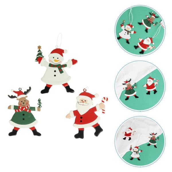 

christmas decorations 3pcs adorable cartoon pendant festival home decorative tree