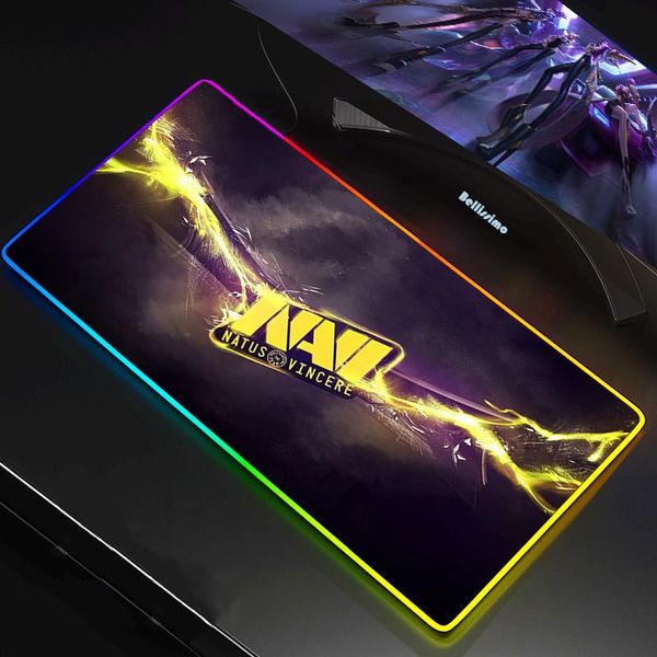 

mouse pads & wrist rests navi natus vincere rgb led carpet gamer pad 90 Ã 40cm gaming accessories mice keyboards computer peripherals office