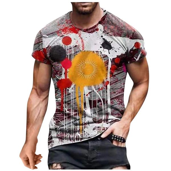 

men's t-shirts t shirt men summer trend vintage 3d printed short sleeve round neck tees 100% cotton breathable cool plus size streetwea, White;black