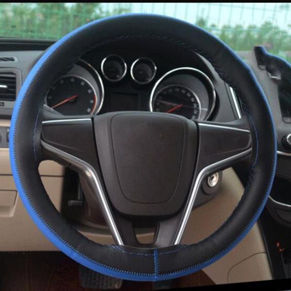 

car steering wheel braid cover needles and thread artificial leather covers suite