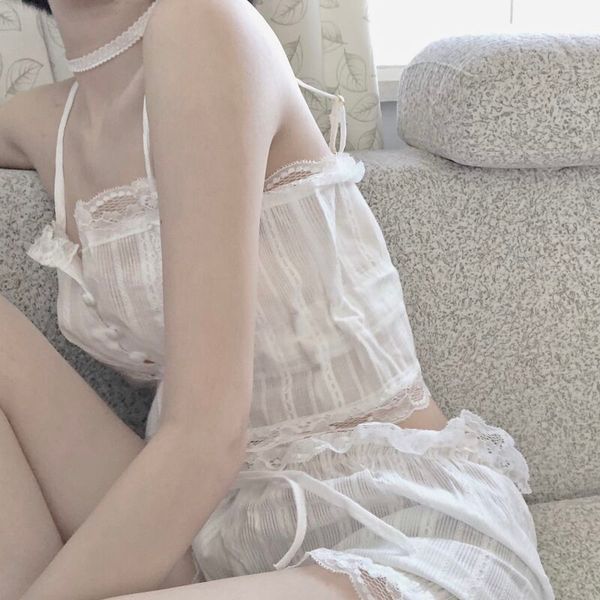

lingerie set lolita ruffle underwear panties bondage nightwear caitsuit costume transparent pajamas for women, Red;black