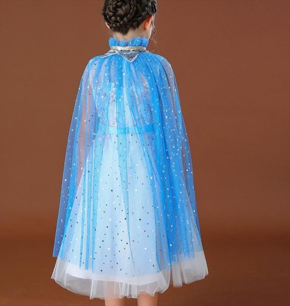 

girls rainbow sequins cape cloak costume drawstring tulle princess sofia jasmine aurora halloween fancy dress up mantle, Camo