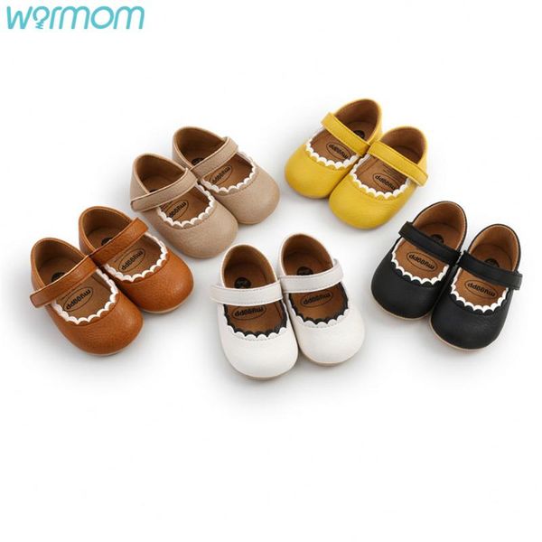 

first walkers warmom spring 5 colors baby princess shoes solid female with hook and loop casual toddler