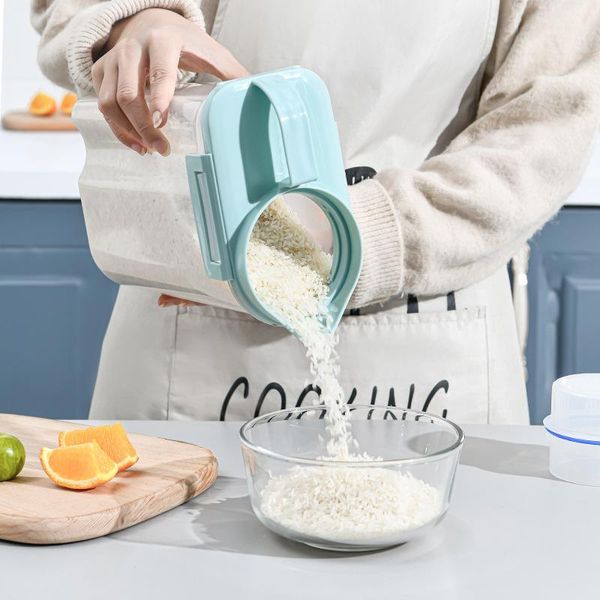 

storage bottles & jars kitchen plastic sealed portable whole grain