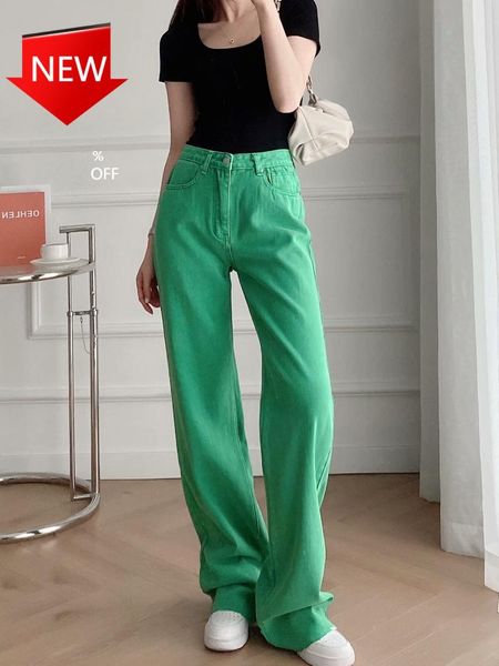 

women's jeans 2021 street hipster wide-leg, Blue