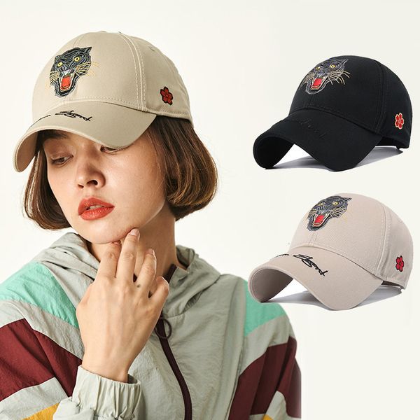 

hat baseball cap lady spring winter men's korean fashion brand embroidered couple warm tiger duck tongue, Blue;gray