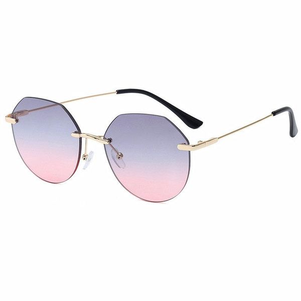 

sunglasses sun glasses vintage round frame for women men rimless oculos feminino brand designer gafas shades luxury, White;black