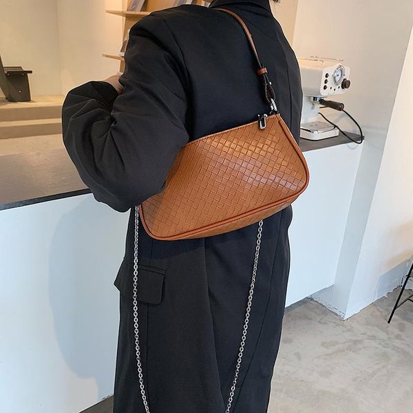 

evening bags 2021 chain pu leather crossbody bag for women lady designer handbag and purses solid color shoulder cross body