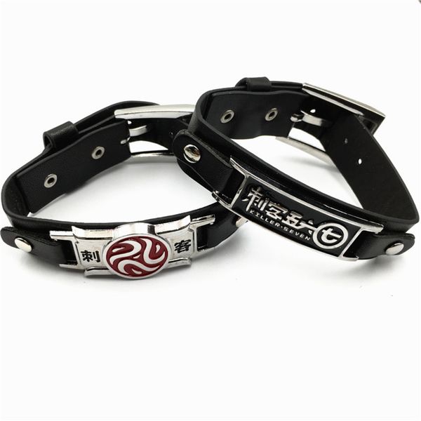 

bracelet cartoon peripheral assassin 567 men's student bracelet bracelet leather, Golden;silver