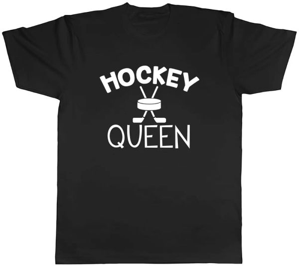 

hockey queen mens t-shirt tee, White;black
