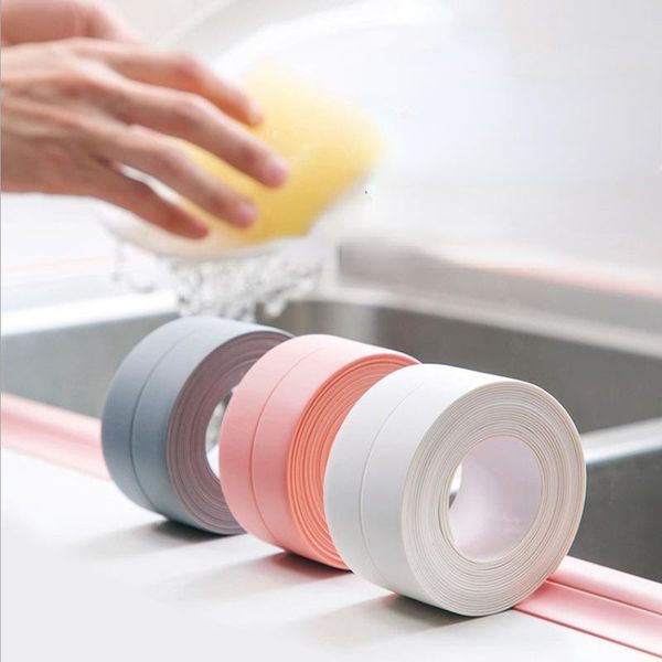 

wall stickers 5roll kitchen sink waterproof sticker tape mildew proof self adhesive bathroom sealing strip tapes strong