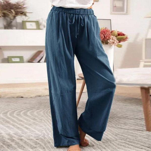 

women's pants & capris muyogrt 2021 high waist wide leg women drape loose thin straight womens long all-match trousers casual straight-, Black;white