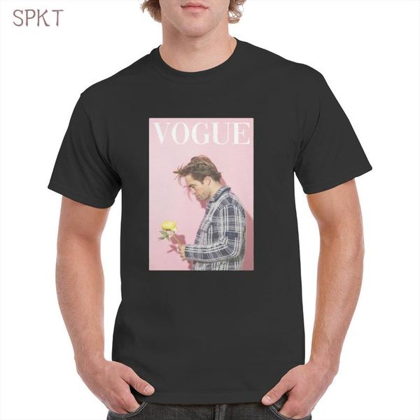 

women's t-shirt robert pattinson t shirt soft handsome oversized tee female/man flower aesthetics, White