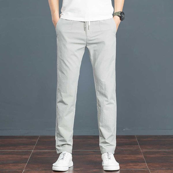 

thin casual pants men's 2021 spring and summer fashion brand sports tooling, Black