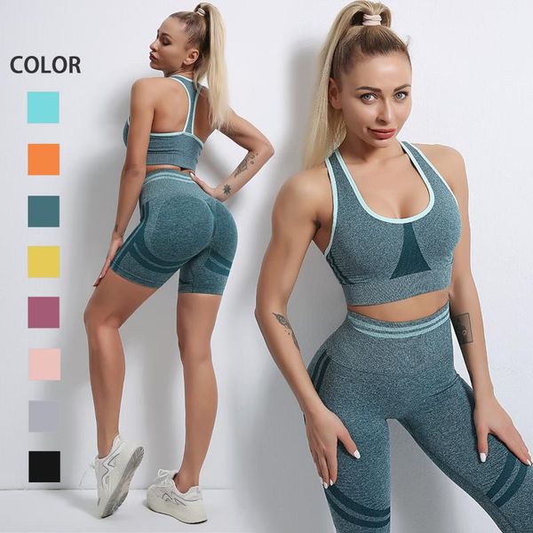 

yoga outfit seamless set women workout sportswear gym clothing fitness bra high waist leggings sport suit tracksuit sports short sets