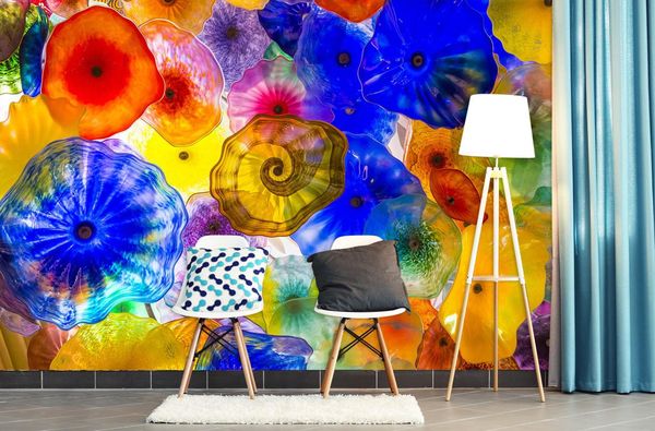 

wallpapers [self-adhesive] 3d colored jellyfish 4406952 wall paper mural print decal murals