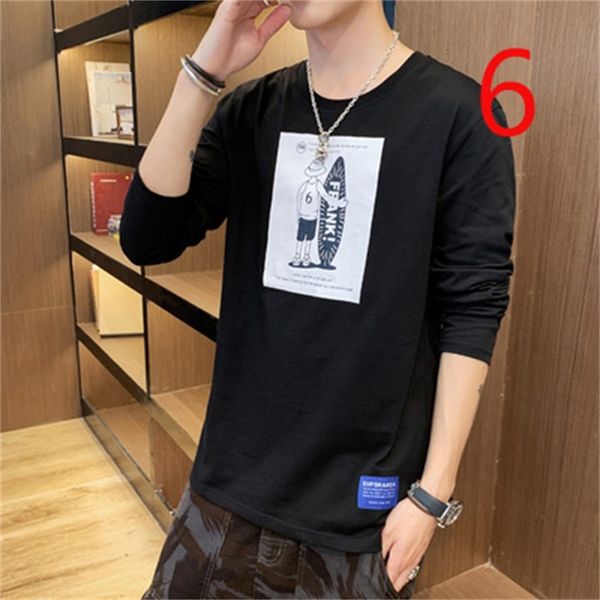 

t shirts autumn and winter fall shoulder loose t-shirt long sleeve plus veet bottoming shirt male korean version, White;black