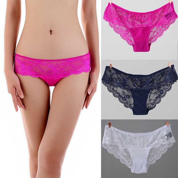 

panties translucent large size triangle lace seamless women's underwear, Black;pink