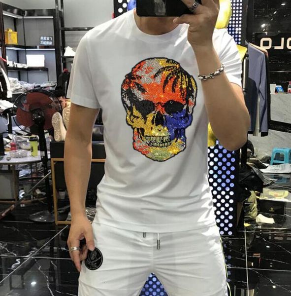 

men's t-shirts big size male t-shirts 5xl casual hip hop shirts printing tshirts plus summer clothes strass design, White;black