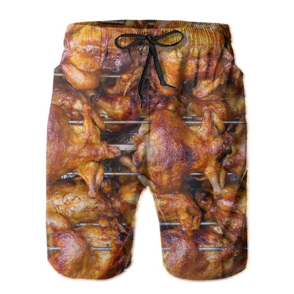 

summer men beach shorts breathable quick dry sarcastic food full printed,food party casual eat hawaii pants, White;black