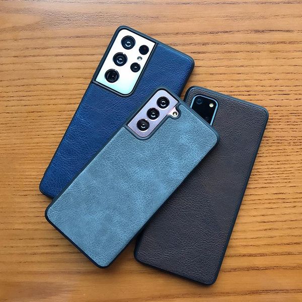 

luxury leather is suitable for samsung s21 ultra s20 plus phone case note20ultra business cell pouches