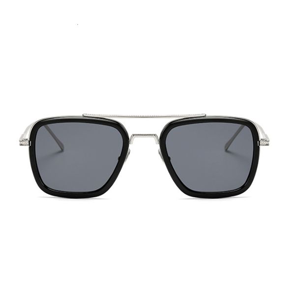 

luxury designer sunglasses steampunk black women/man mirrored designer brand women glasses vintage blue lens sun female uv400 0622, White;black