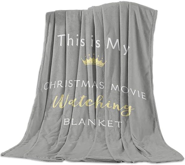 

All Season Bed Blanket Fleece Blanket Throw Lightweight Super Soft Cozy Luxury Microfiber - This is My Christmas Movie Watching