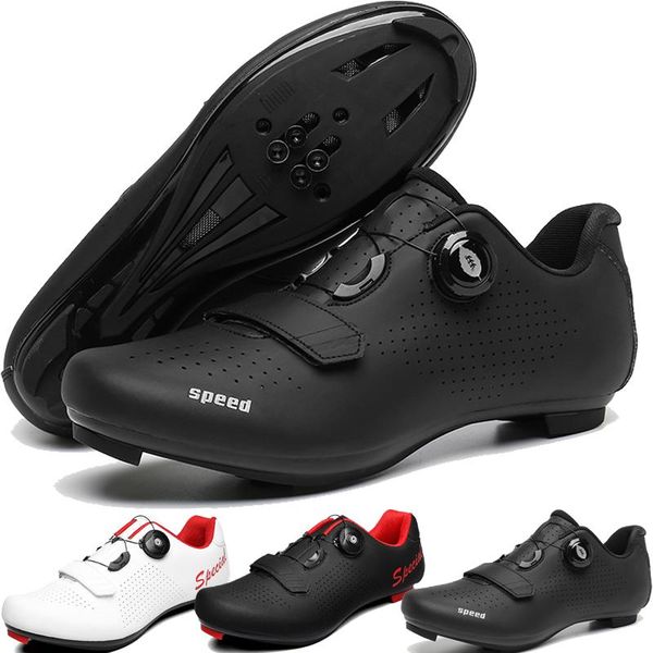 

cycling footwear road riding racing shoes outdoor breathable profession bicycle self-locking sport mtb cleats size36-47, Black
