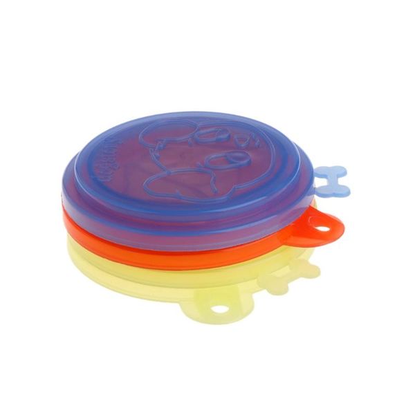 

dog bowls & feeders pet can cover silicone storage cap cat reusable color random fresh lid