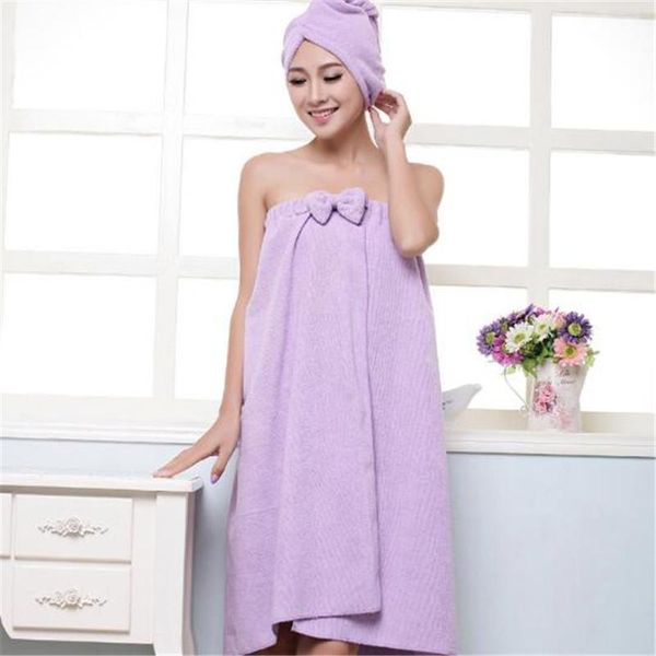 Toalha limpa audição fofo macio microfiber tecido absorvente spa seco conjuntos de banho de natação Bathrobe toalhas para mulheres senhora meninas