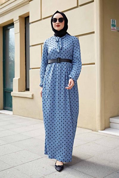 

Tie Polka Ramadan Kaftan Dubai Abaya Turkey Muslim Women Hijab Dress Islam Caftan Marocain Dresses Vestidos Eid Mubarak Abayas, Red
