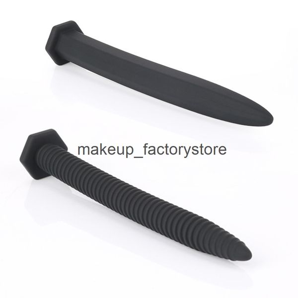 Massagem 2020 New Black Silicone Dilatadores Uretral Penis Plug Chastity Horse Eye Stick Masculino Masturbador Uretral Plug Sex Sex Toys para homens