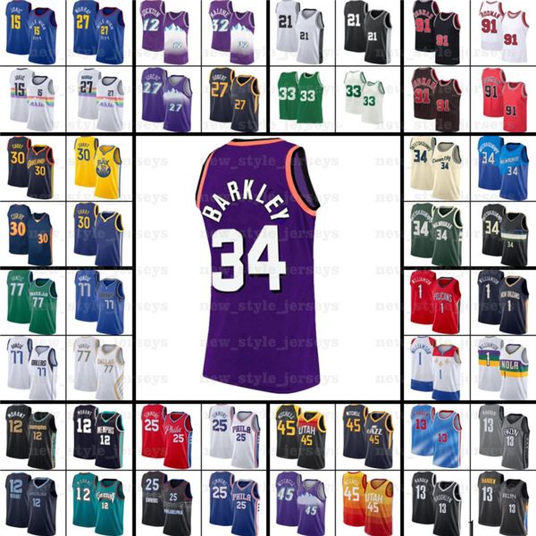 

kevin kyrie harden durant irving antetokounmpo basketball jerseys booker dwyane ja luka morant doncic wade kawhi a2 leonard george luka joel, Black;red
