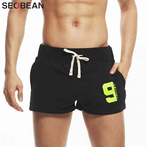 Seobean Mens Casual Shorts Cotton Fitness Jogginghose Short Summer Jogger Men Homewear Gymi 210712